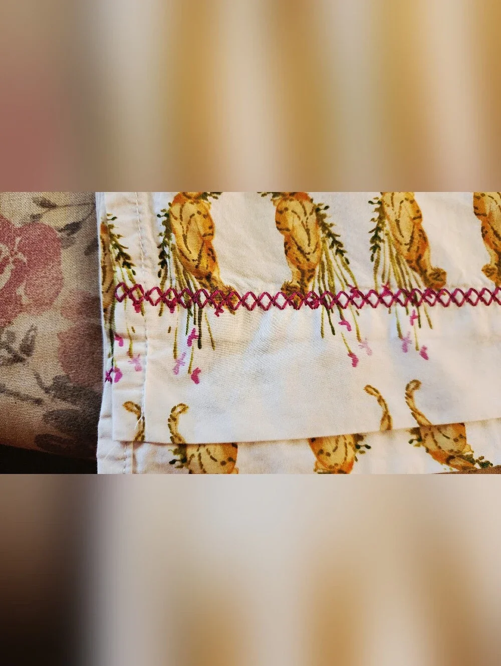 FULL size FLAT bed sheet only Target Opalhouse Jungalow Bengal Cat Tiger 79